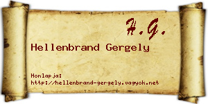 Hellenbrand Gergely névjegykártya